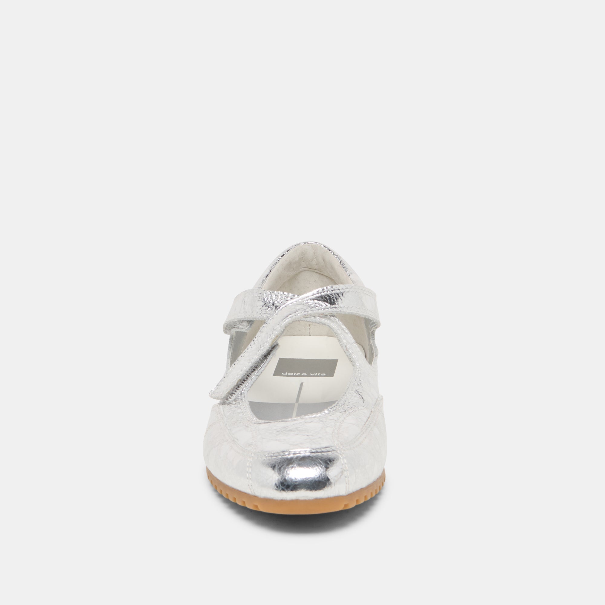 Dolce Vita SHOES | YONO Silver Distressed Leather Ballet Sneaker Flats