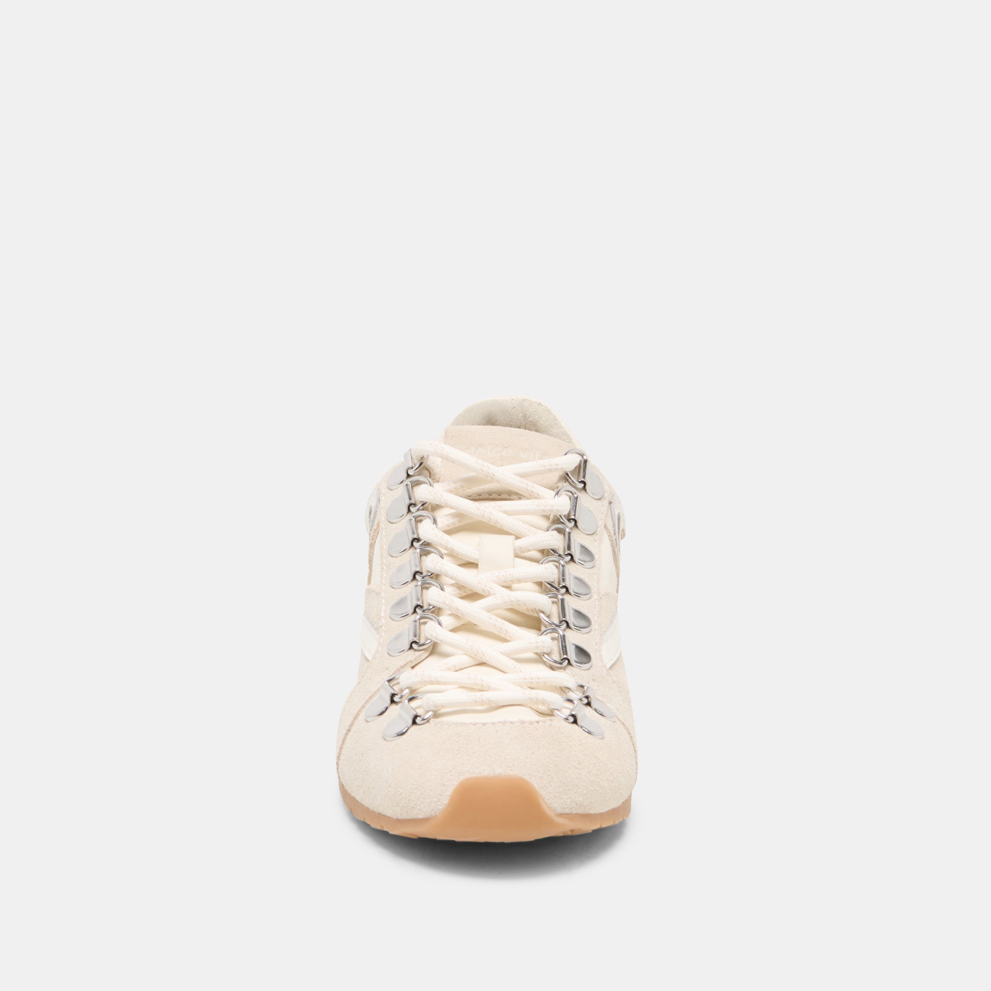 Dolce Vita SHOES | DEACON Ivory Suede Lace-Up Sneakers