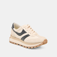 Dolce Vita SHOES | TRESA White Black Leather Platform Sneakers