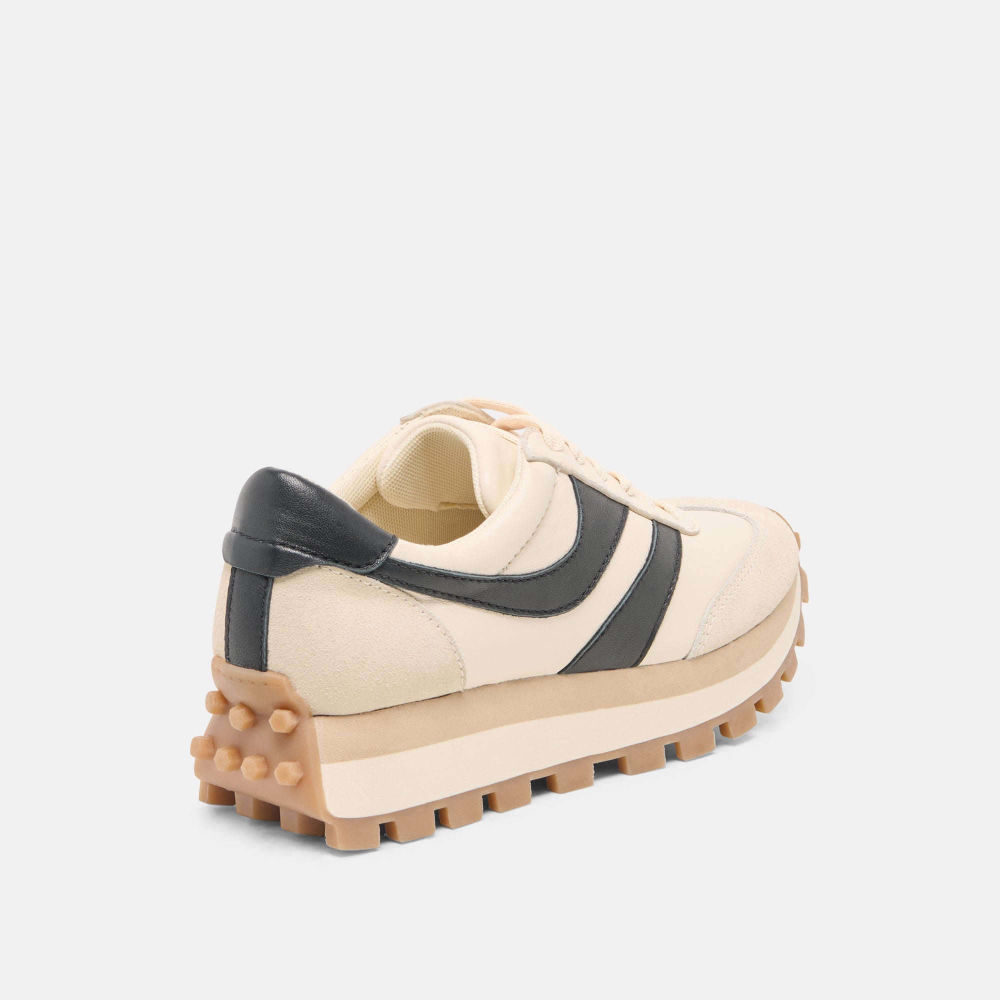 Dolce Vita SHOES | TRESA White Black Leather Platform Sneakers