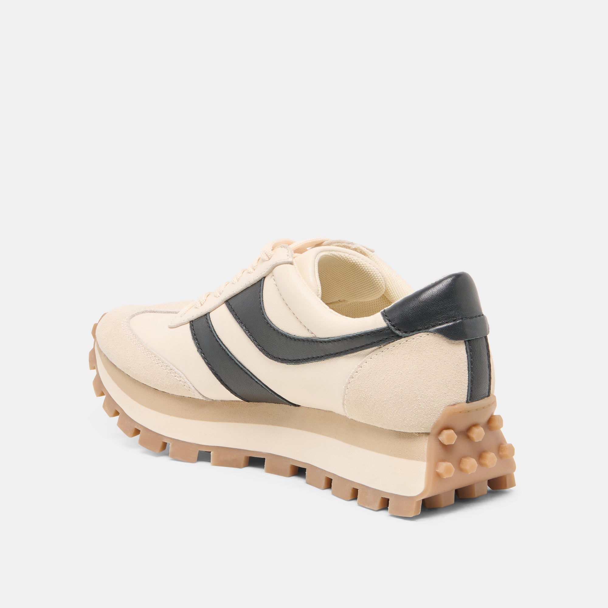 Dolce Vita SHOES | TRESA White Black Leather Platform Sneakers