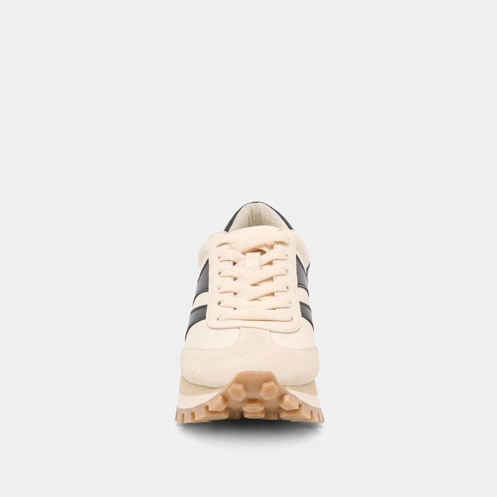 Dolce Vita SHOES | TRESA White Black Leather Platform Sneakers