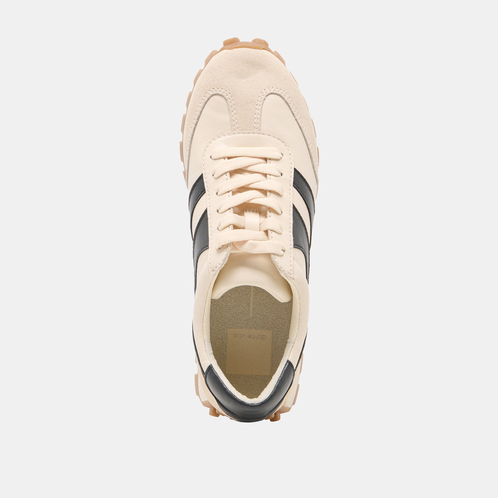 Dolce Vita SHOES | TRESA White Black Leather Platform Sneakers