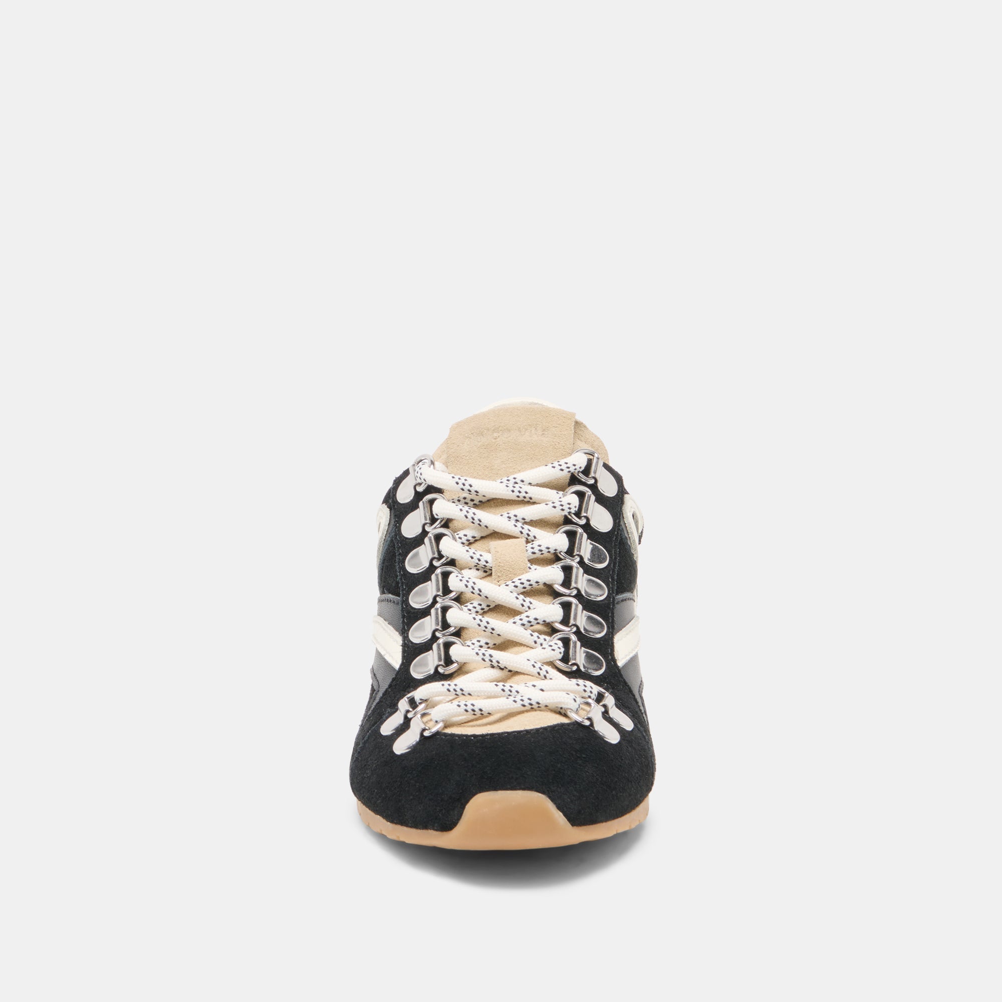 Dolce Vita SHOES | DEACON Black White Suede Lace-Up Sneakers