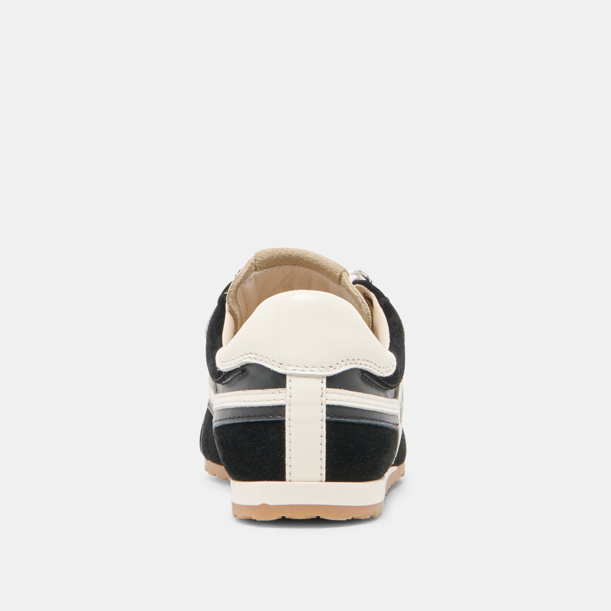 Dolce Vita SHOES | DEACON Black White Suede Lace-Up Sneakers