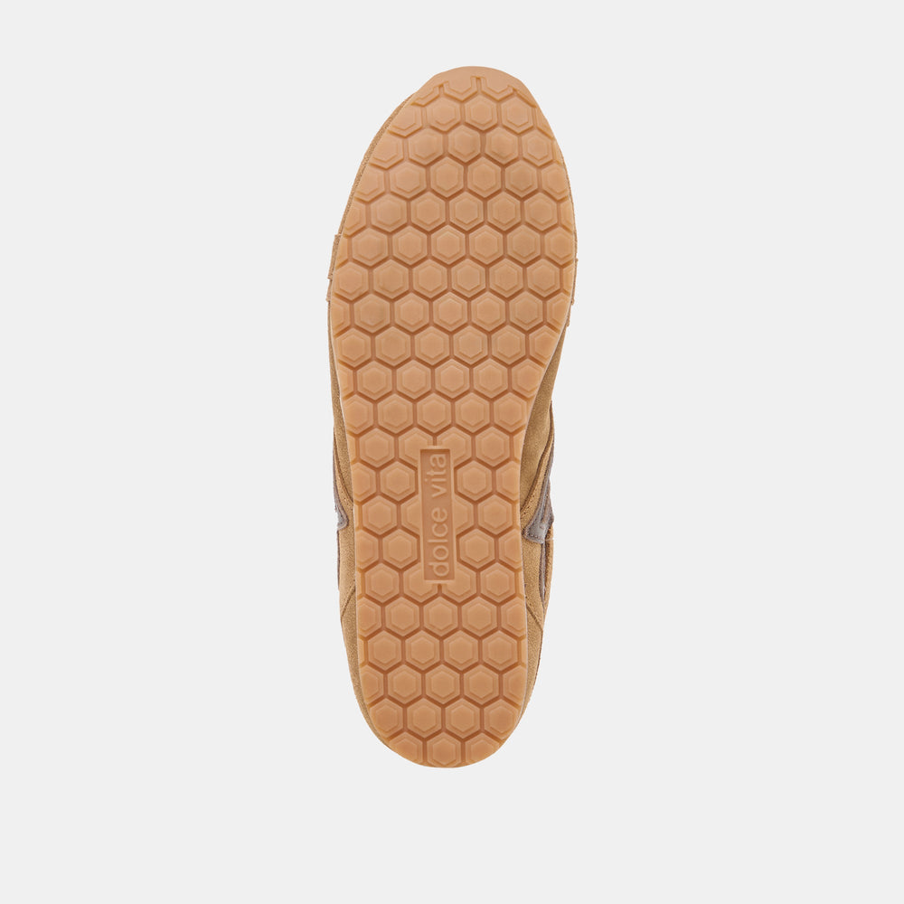 Dolce Vita SHOES | DEACON Lt Brown Suede Lace-Up Sneakers