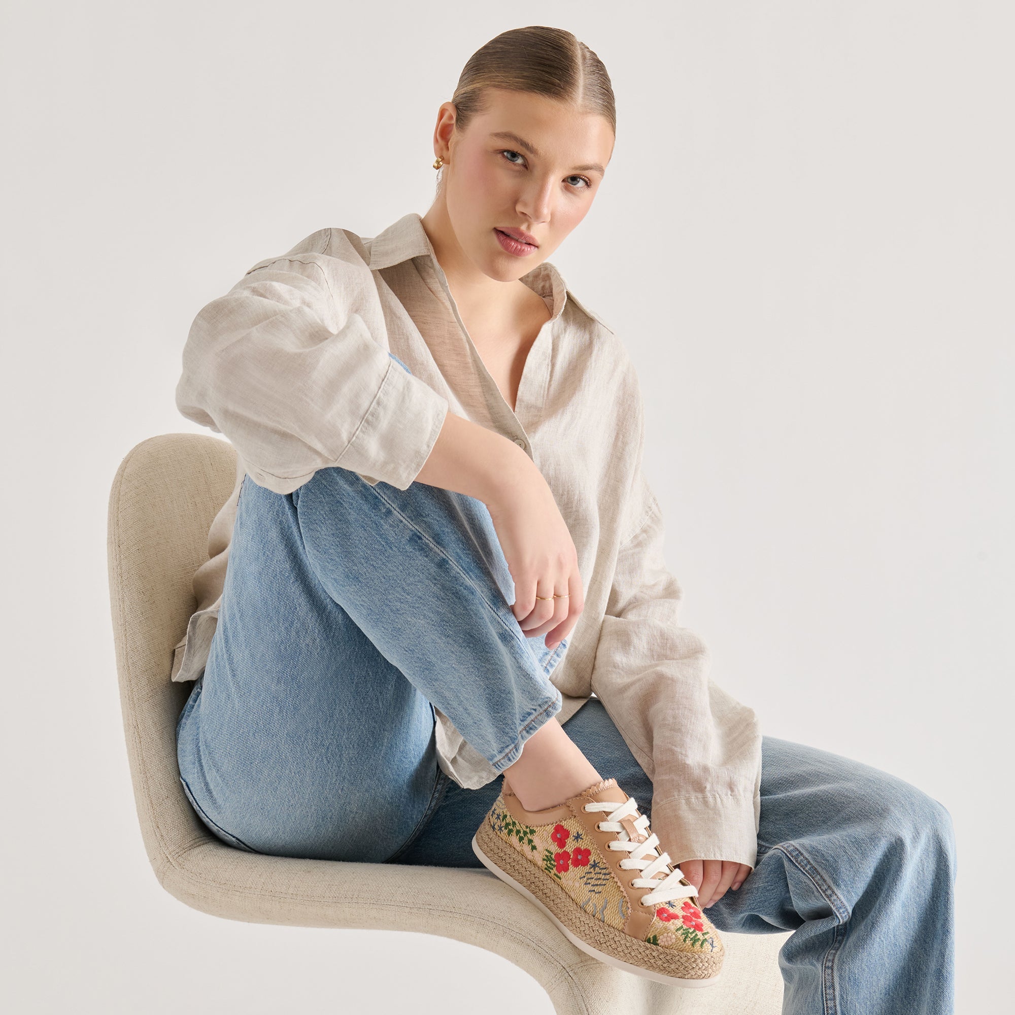 Dolce Vita SHOES | Azalia Sand Floral Raffia Heels