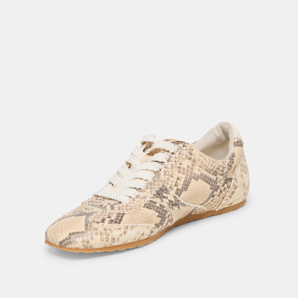 Dolce Vita SHOES | Dorie Natural Snake Embossed Leather Sneakers