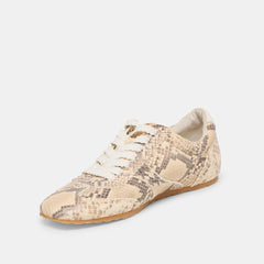 Dolce Vita SHOES | Dorie Natural Snake Embossed Leather Sneakers