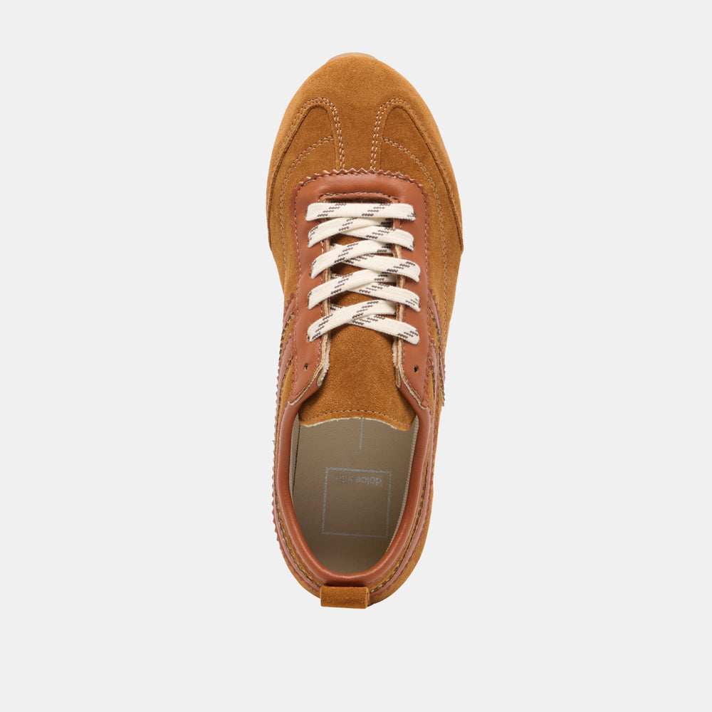 Dolce Vita SHOES | Viper Cognac Suede Sneakers