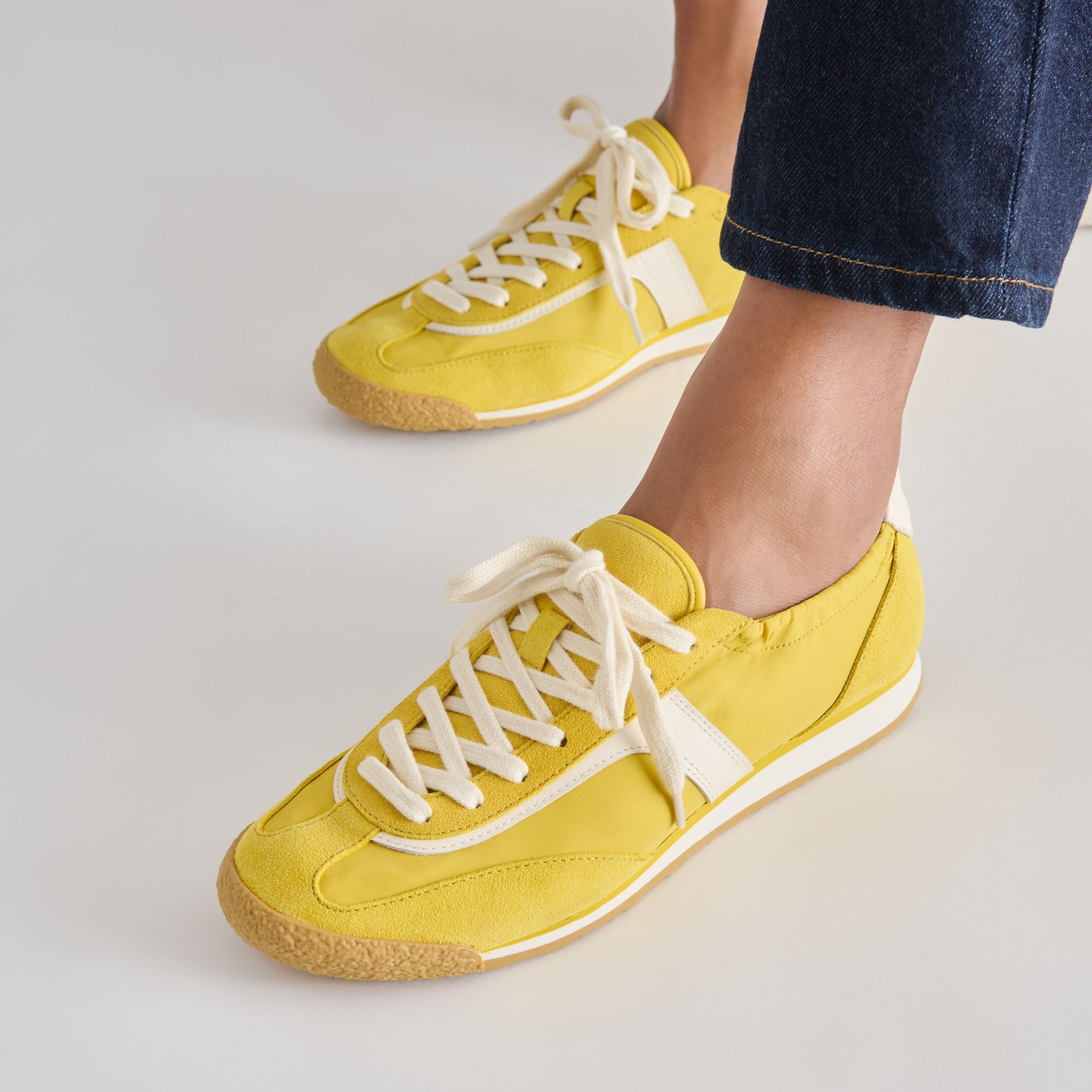 Dolce Vita SHOES | Sariya Yellow Nylon Sneakers