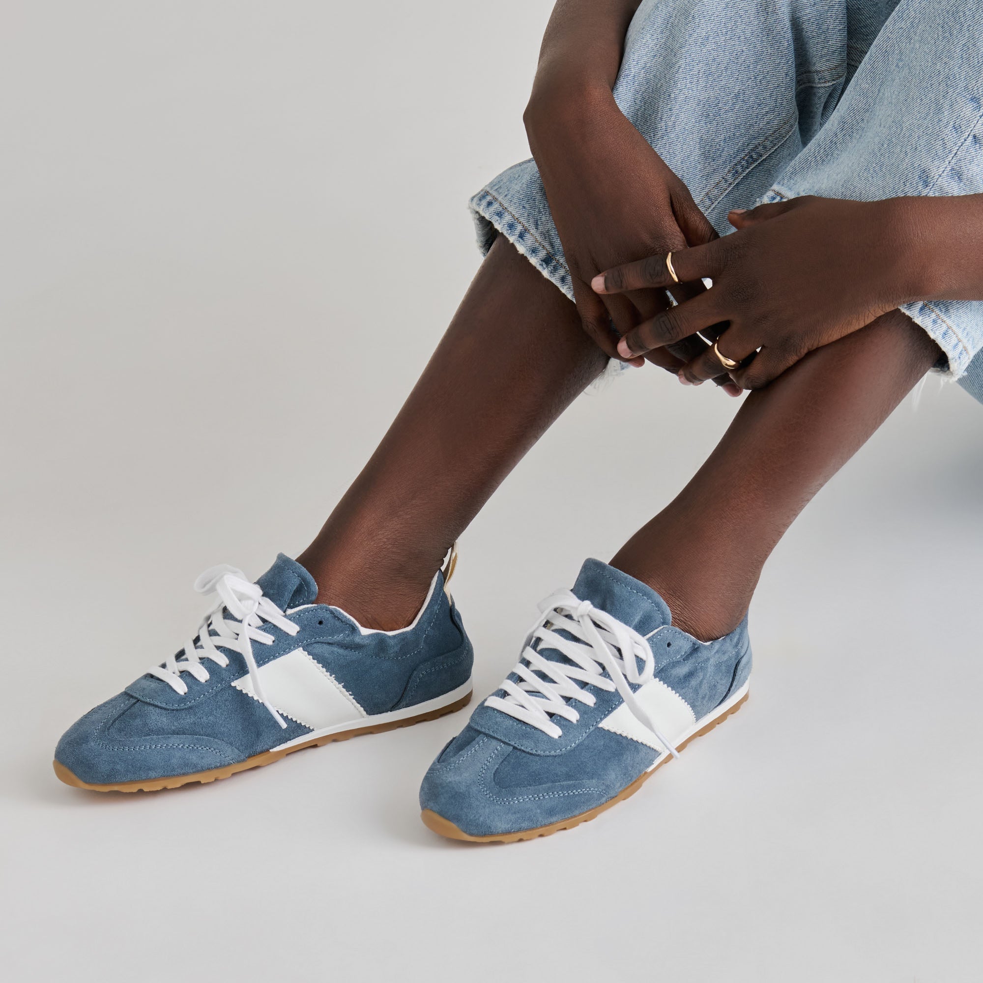 Dolce Vita SHOES | Shyla Blue Suede Sneakers