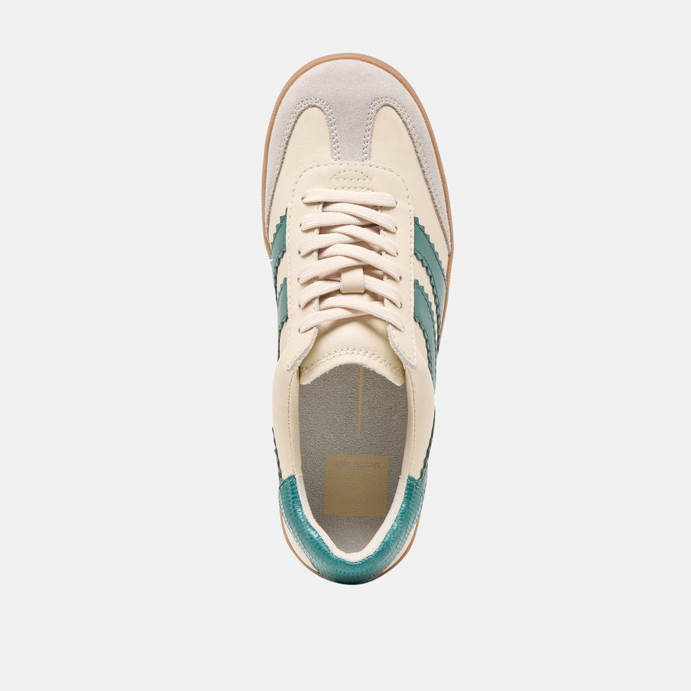 Dolce Vita SHOES | Merit White Green Leather Sneakers