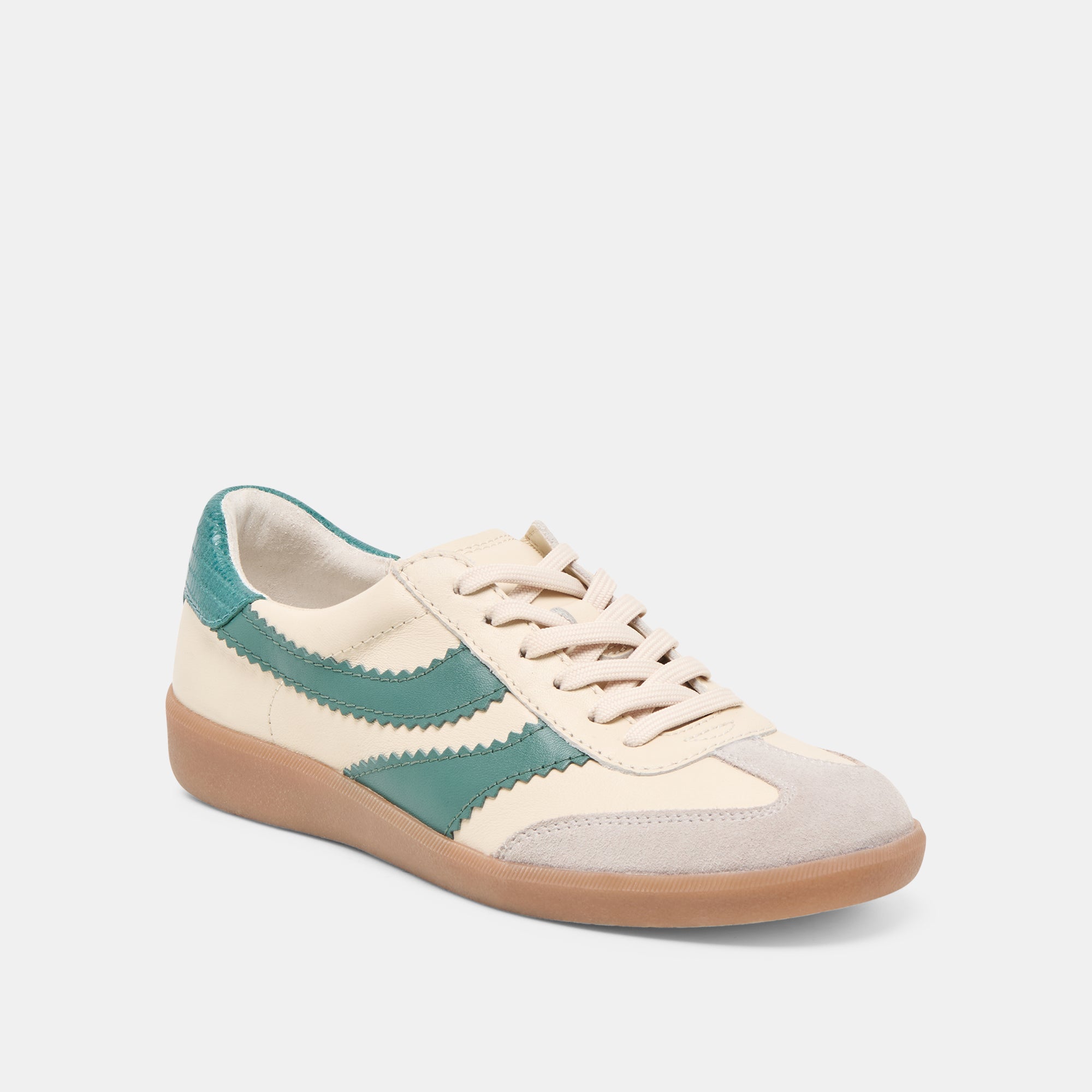 Dolce Vita SHOES | Merit White Green Leather Sneakers