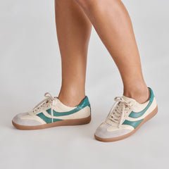 Dolce Vita SHOES | Merit White Green Leather Sneakers