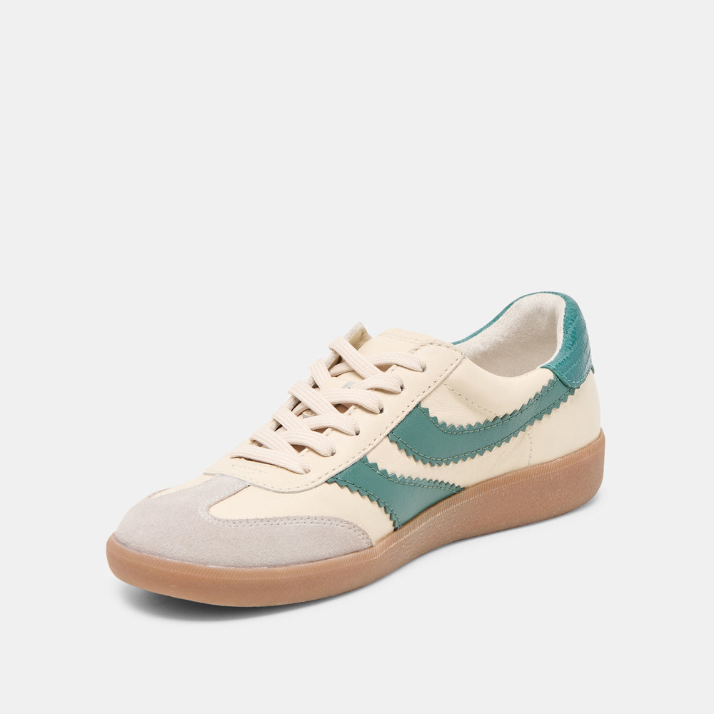 Dolce Vita SHOES | Merit White Green Leather Sneakers