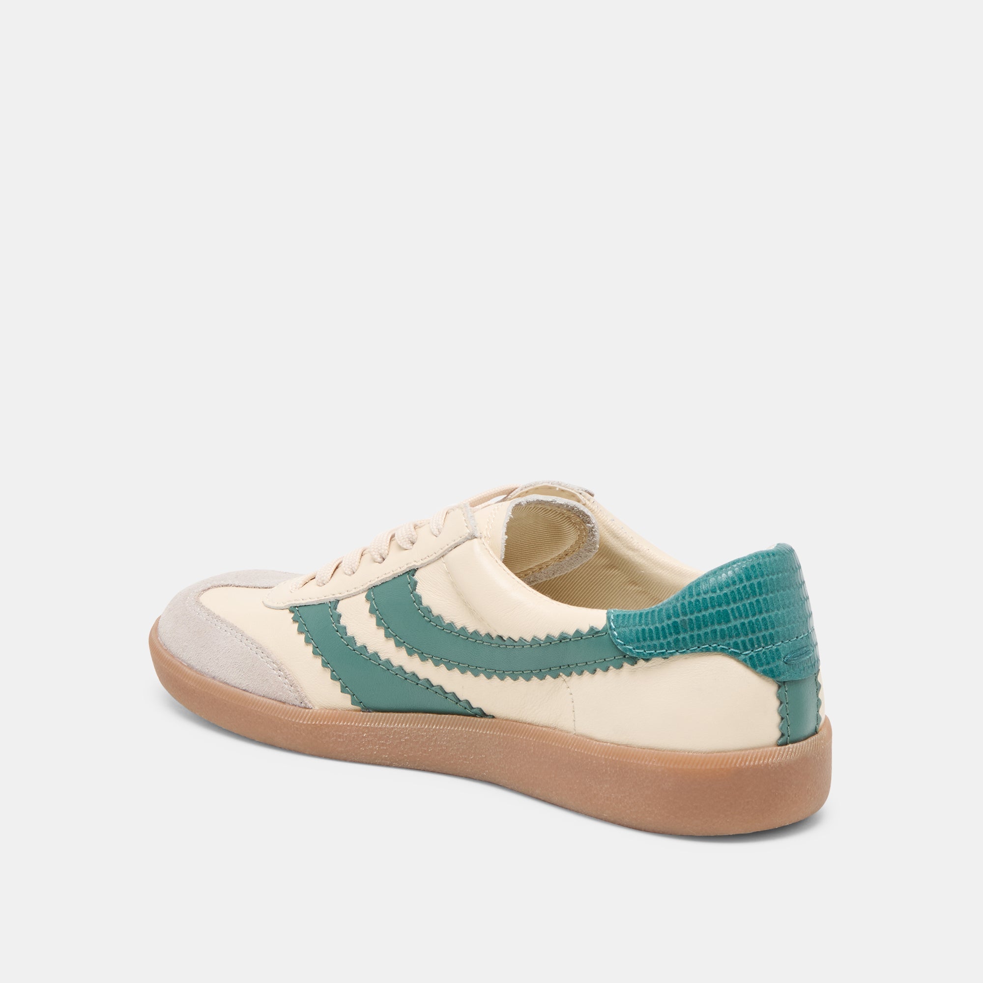 Dolce Vita SHOES | Merit White Green Leather Sneakers