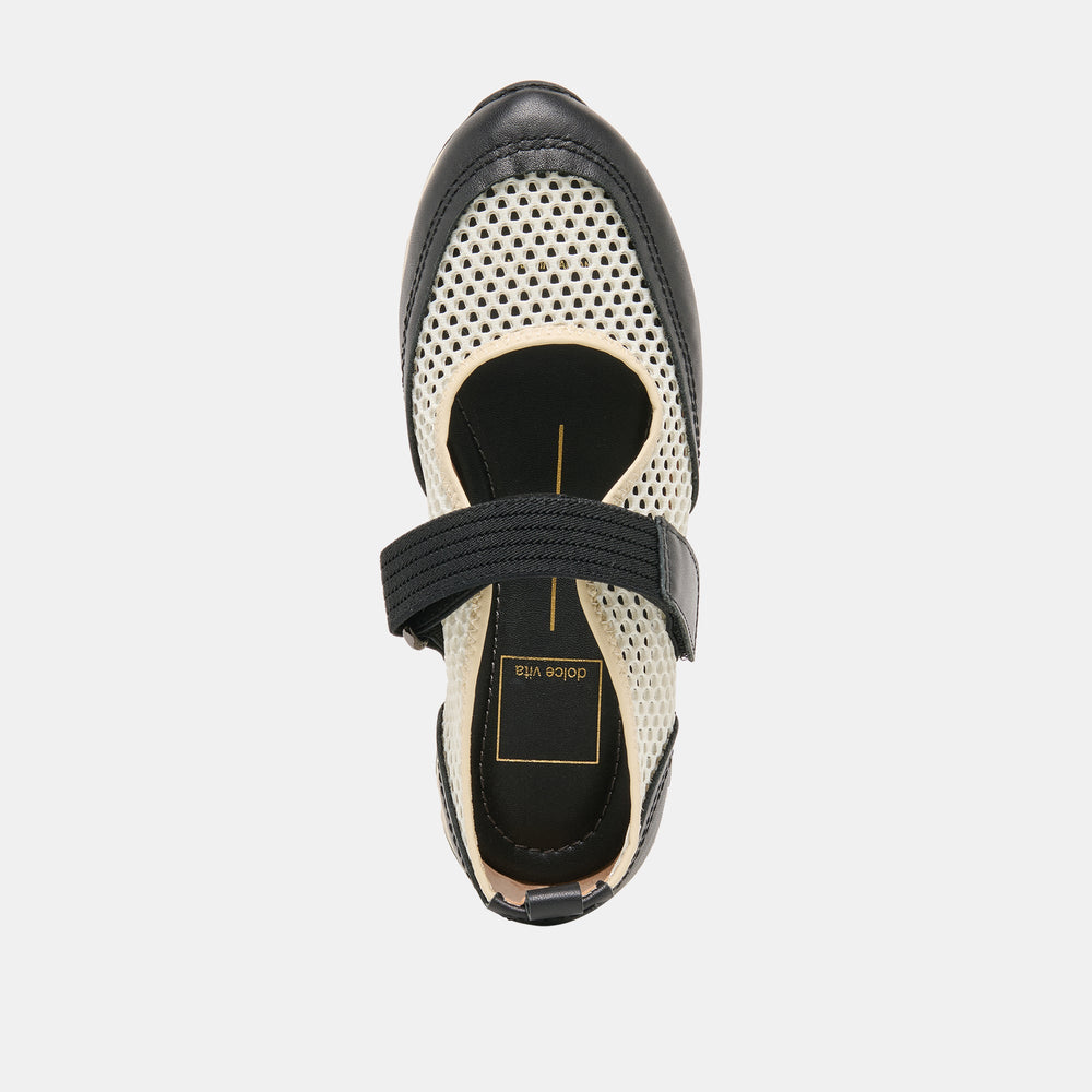 Dolce Vita SHOES | Seline White Black Mesh Sneakers