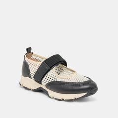 Dolce Vita SHOES | Seline White Black Mesh Sneakers