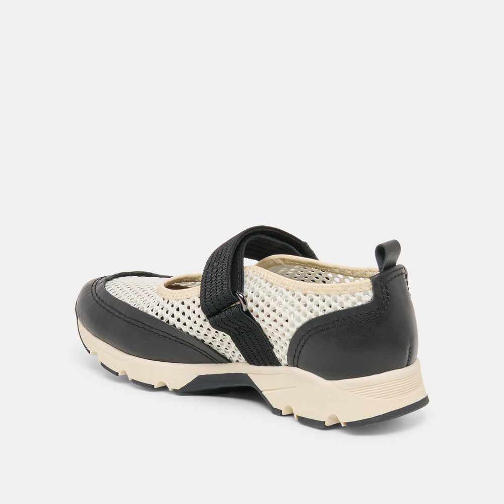 Dolce Vita SHOES | Seline White Black Mesh Sneakers