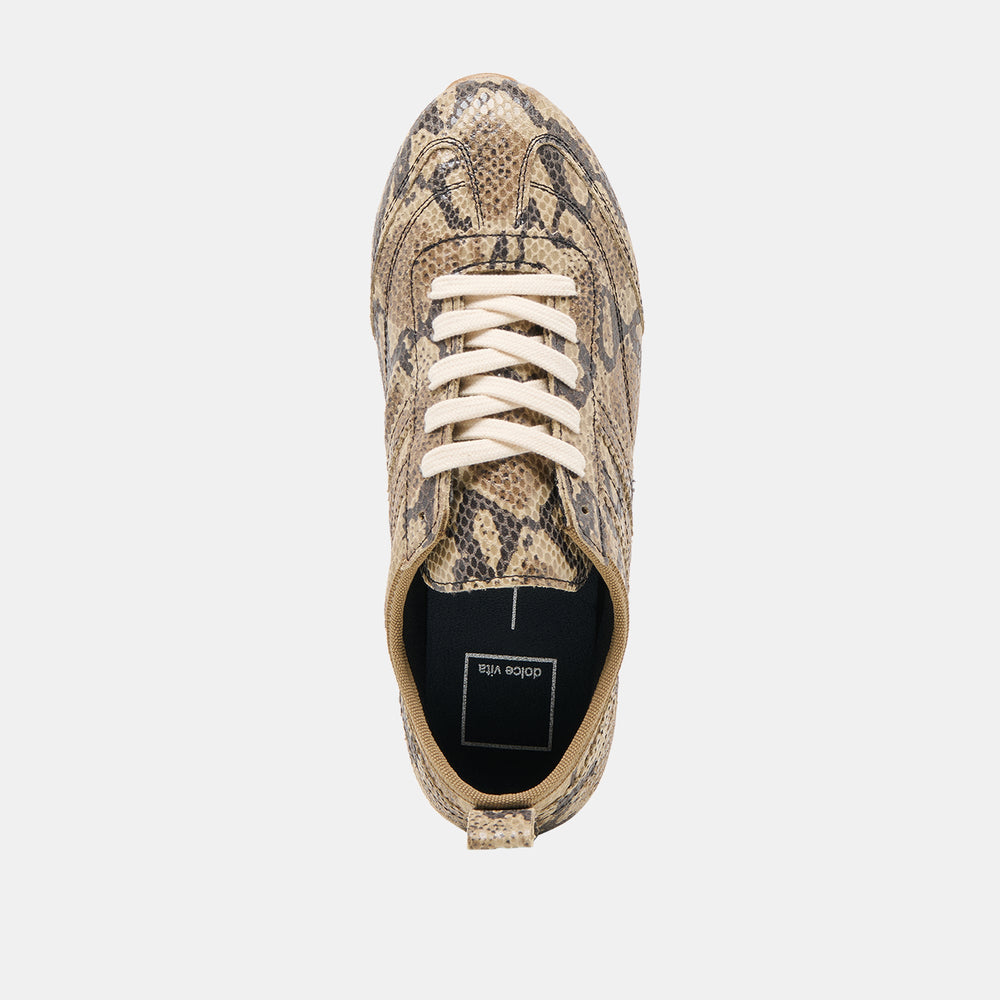 Dolce Vita SHOES | Viper Snake Print Embossed Leather Sneakers