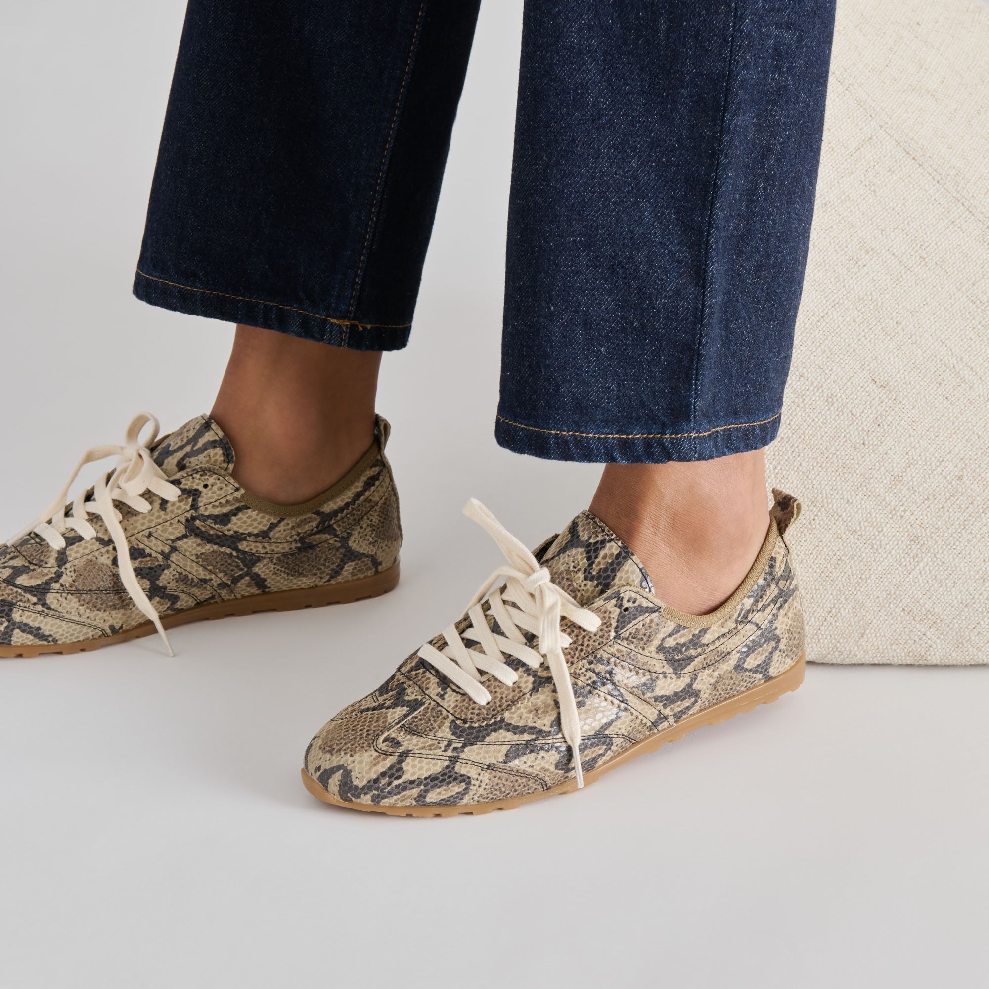 Dolce Vita SHOES | Viper Snake Print Embossed Leather Sneakers