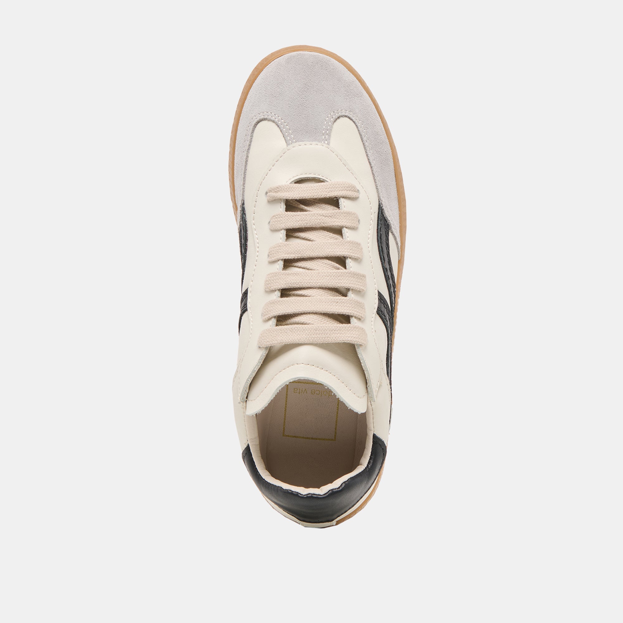Dolce Vita SHOES | Rebel White Black Leather Sneakers