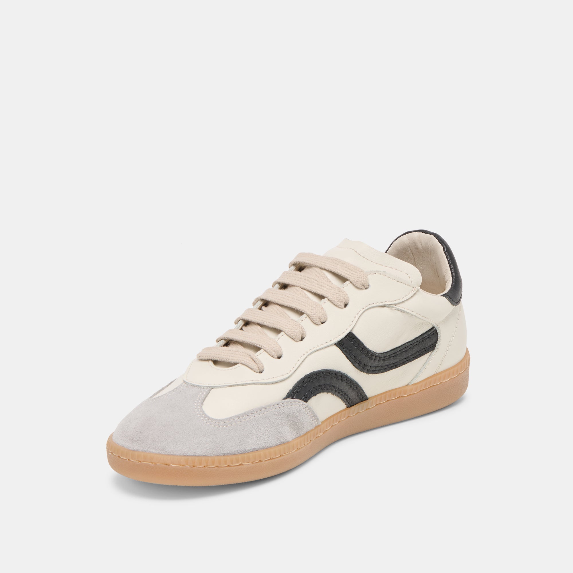 Dolce Vita SHOES | Rebel White Black Leather Sneakers