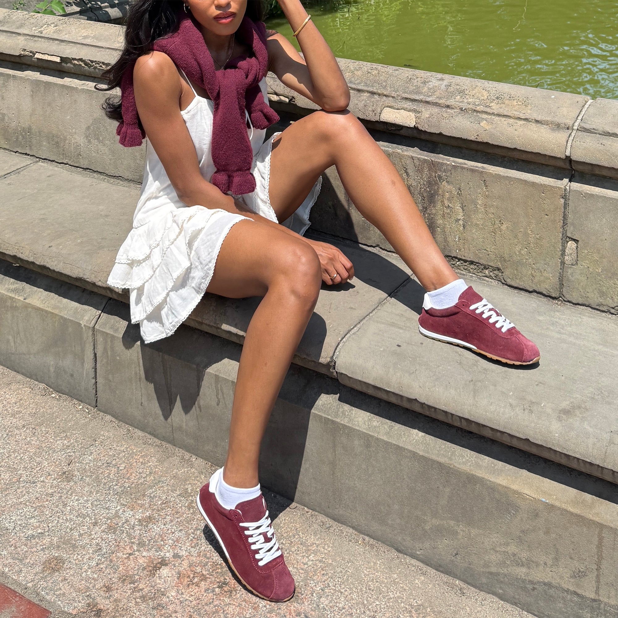 Dolce Vita SHOES | Serina Burgundy Suede Sneakers