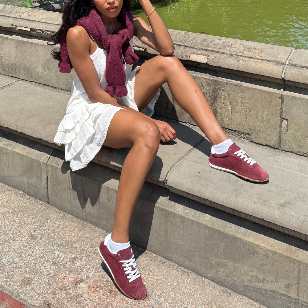 Dolce Vita SHOES | Serina Burgundy Suede Sneakers