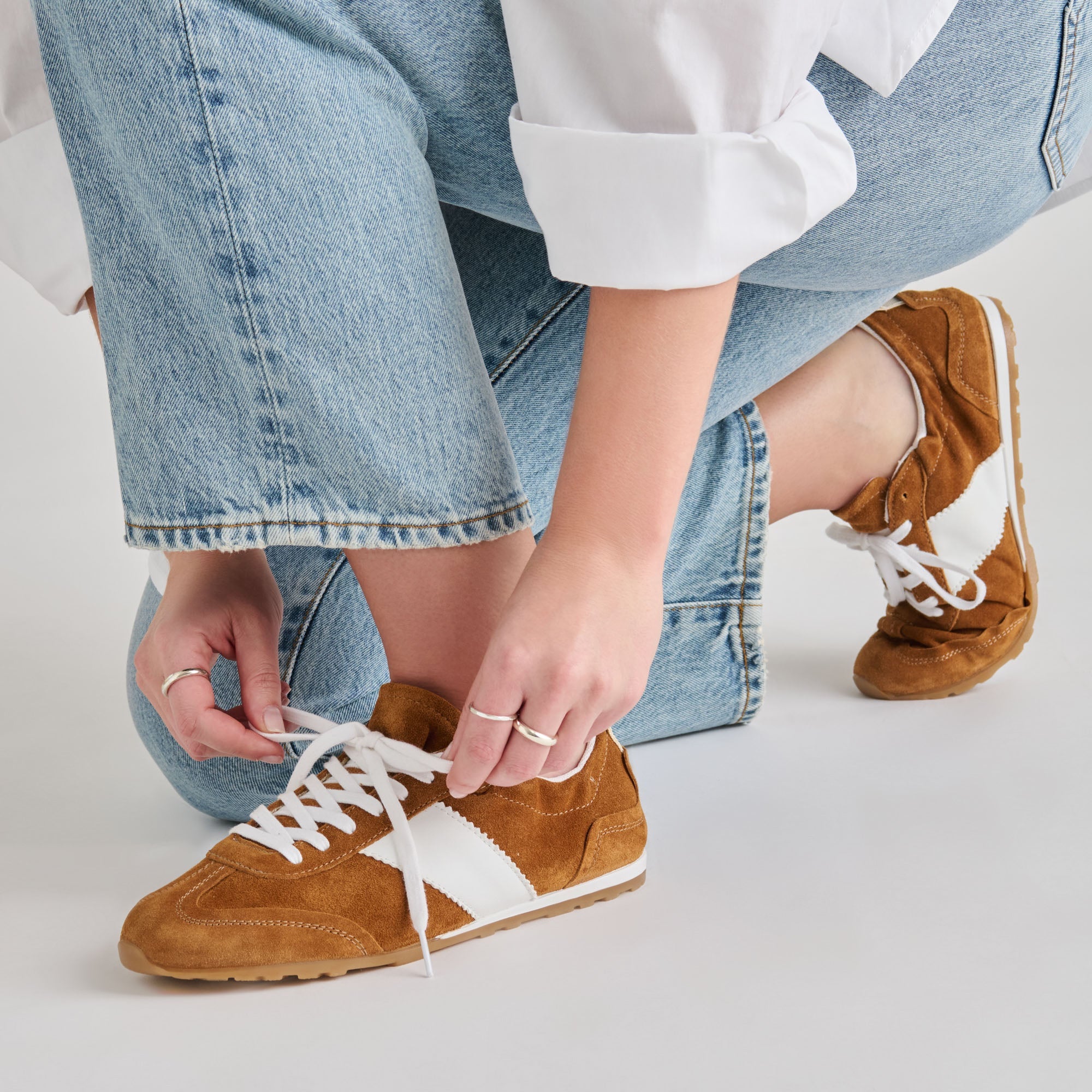 Dolce Vita SHOES | Shyla Cognac Suede Sneakers