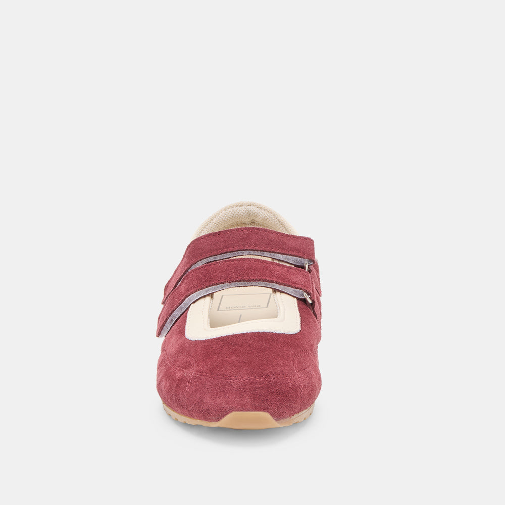 Dolce Vita SHOES | Swan Burgundy Suede Sneakers
