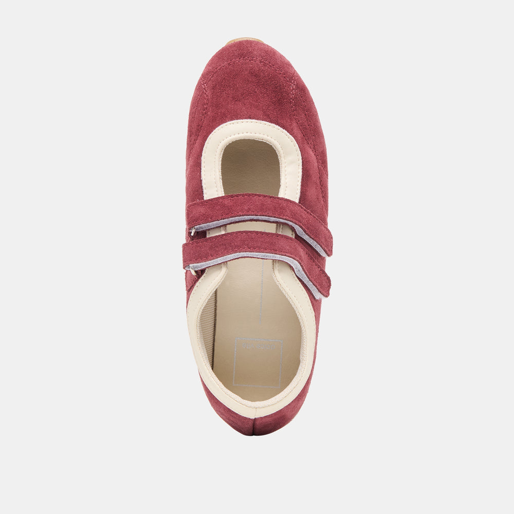 Dolce Vita SHOES | Swan Burgundy Suede Sneakers