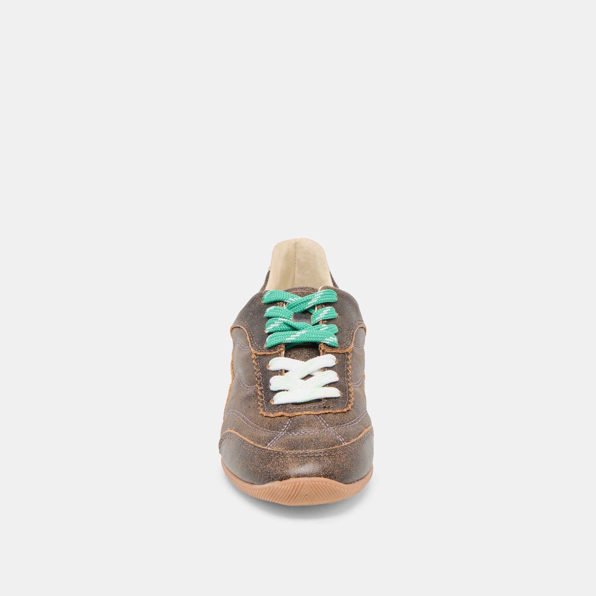 Dolce Vita SHOES | Laini Brown Distressed Leather Sneakers