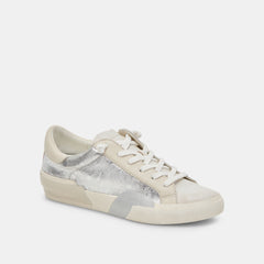 Dolce Vita SHOES | Zina Sneakers Chrome Distressed Leather | Chrome Leather Sneakers
 – Dolce Vita