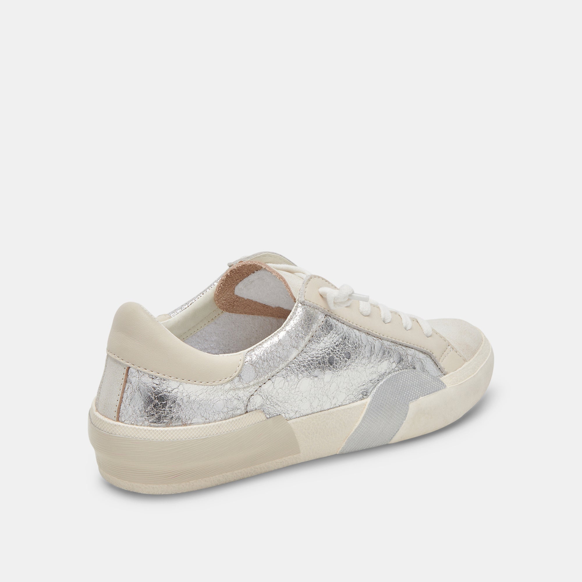 Dolce Vita SHOES | Zina Sneakers Chrome Distressed Leather | Chrome Leather Sneakers
 – Dolce Vita
