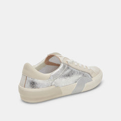 Dolce Vita SHOES | Zina Sneakers Chrome Distressed Leather | Chrome Leather Sneakers
 – Dolce Vita