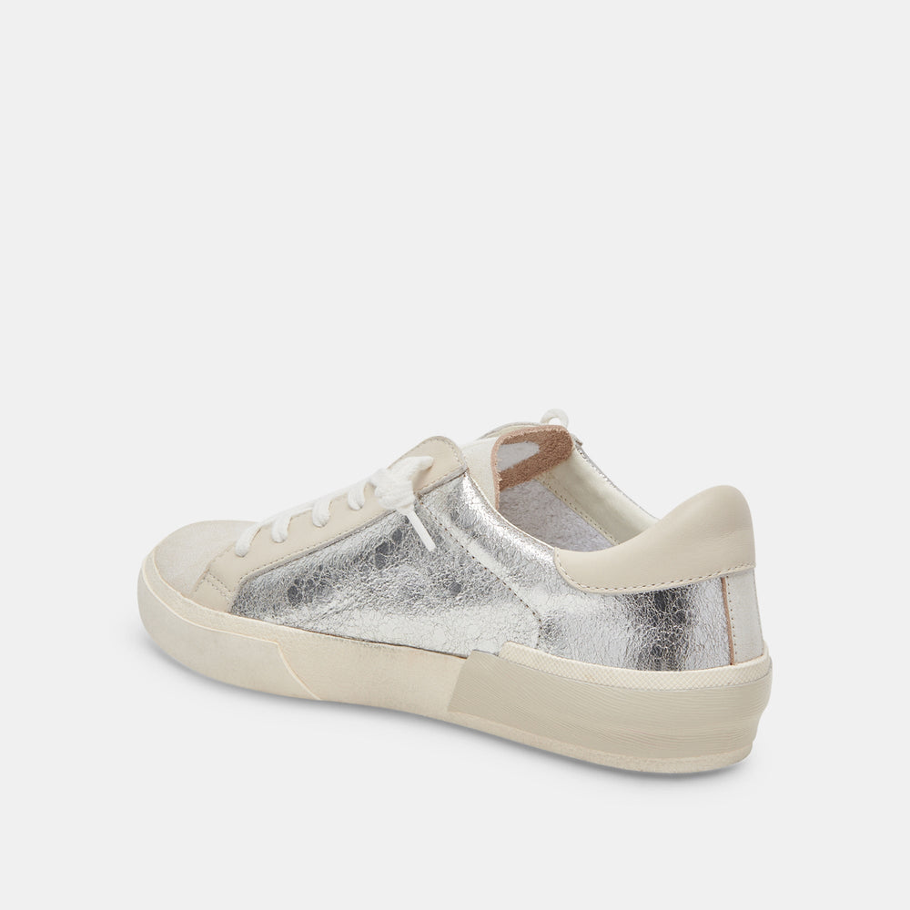Dolce Vita SHOES | Zina Sneakers Chrome Distressed Leather | Chrome Leather Sneakers
 – Dolce Vita