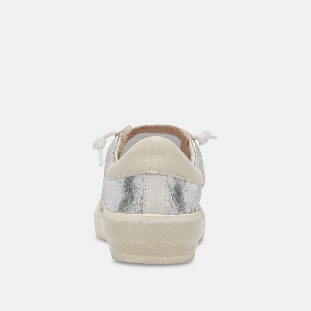 Dolce Vita SHOES | Zina Sneakers Chrome Distressed Leather | Chrome Leather Sneakers
 – Dolce Vita