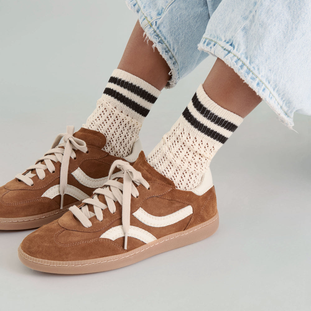 Dolce Vita SHOES | Rebel Pecan Suede Sneakers