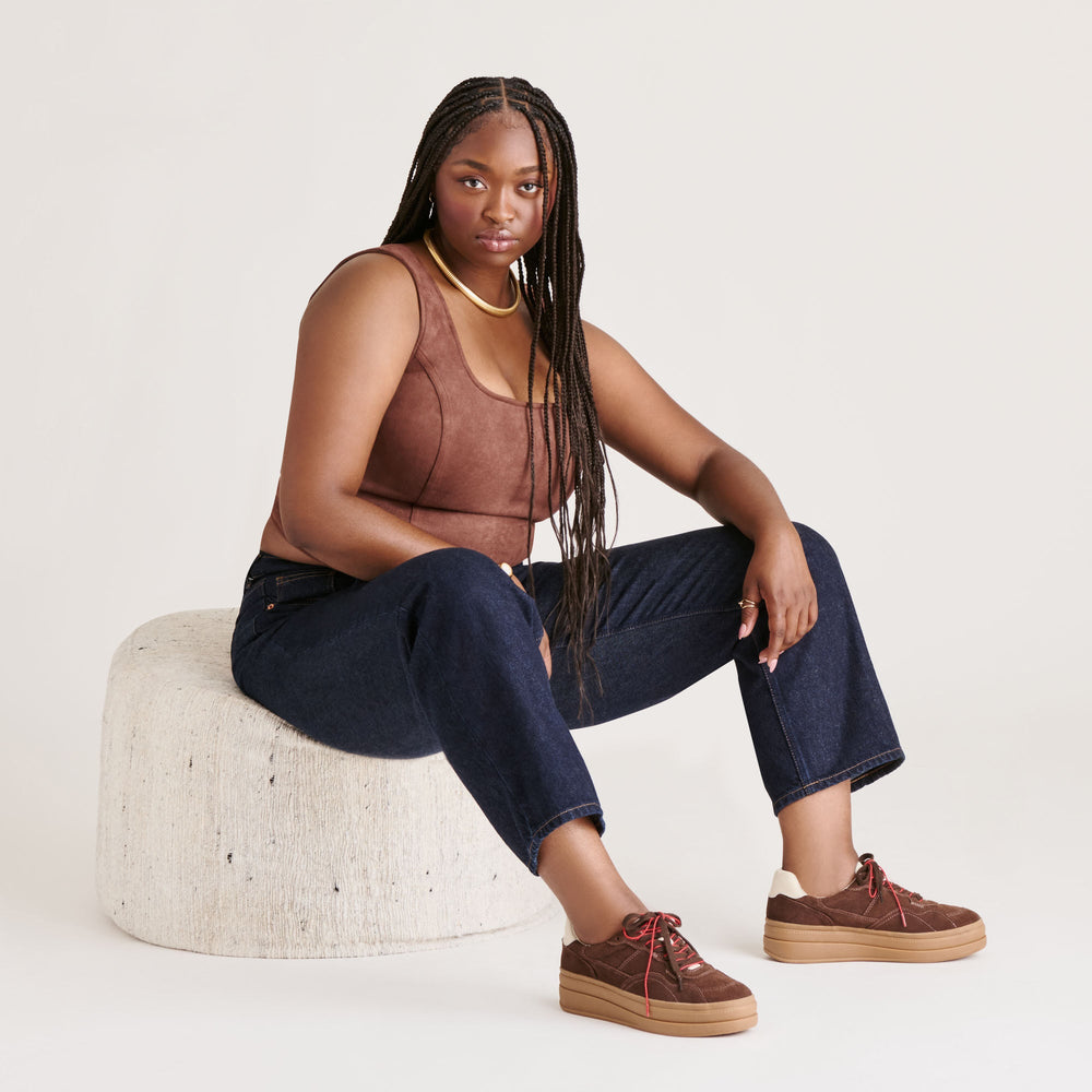 Dolce Vita SHOES | Naomy H2O Waterproof Dk Brown Suede Sneakers