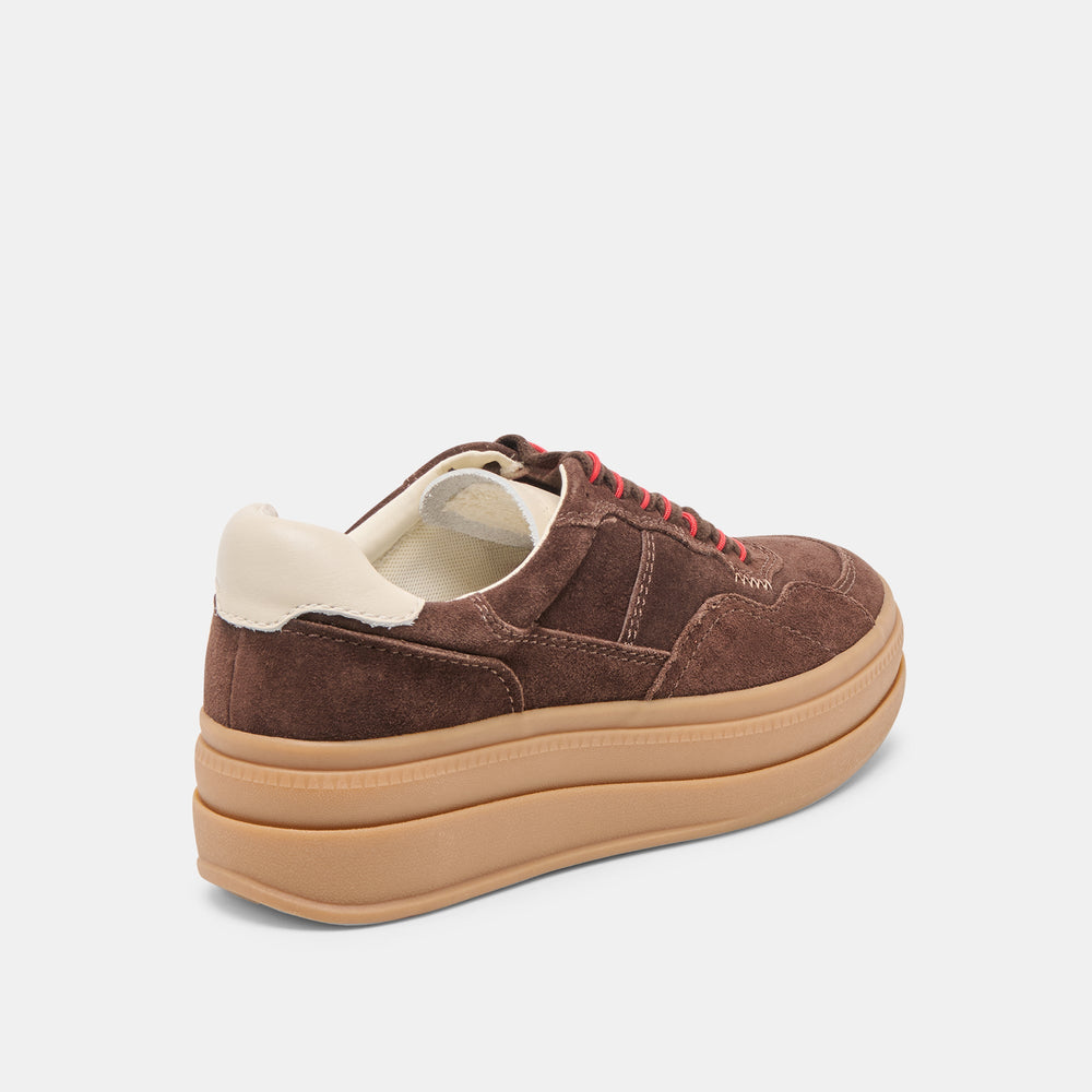 Dolce Vita SHOES | Naomy H2O Waterproof Dk Brown Suede Sneakers