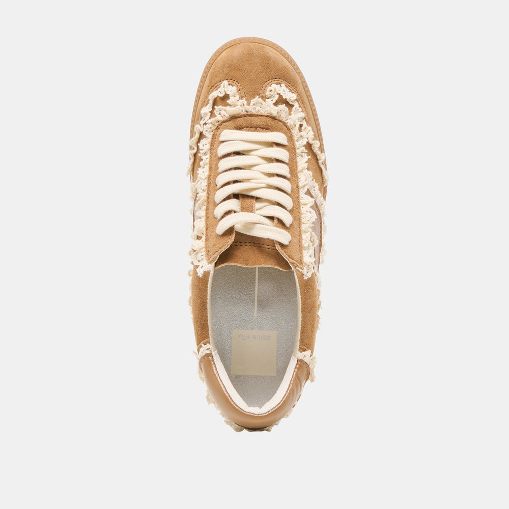 Dolce Vita SHOES | Notice Lace Lt Brown Suede Sneakers