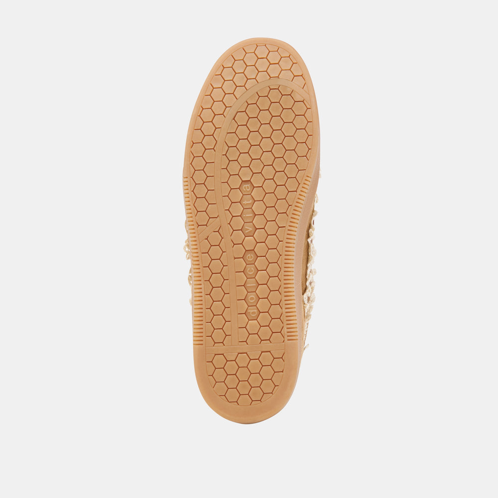 Dolce Vita SHOES | Notice Lace Lt Brown Suede Sneakers