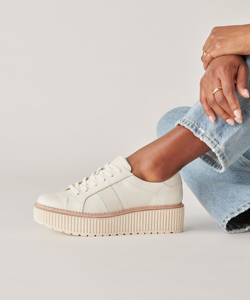 Dolce Vita SHOES | TIGER SNEAKERS WHITE LEATHER
 – Dolce Vita