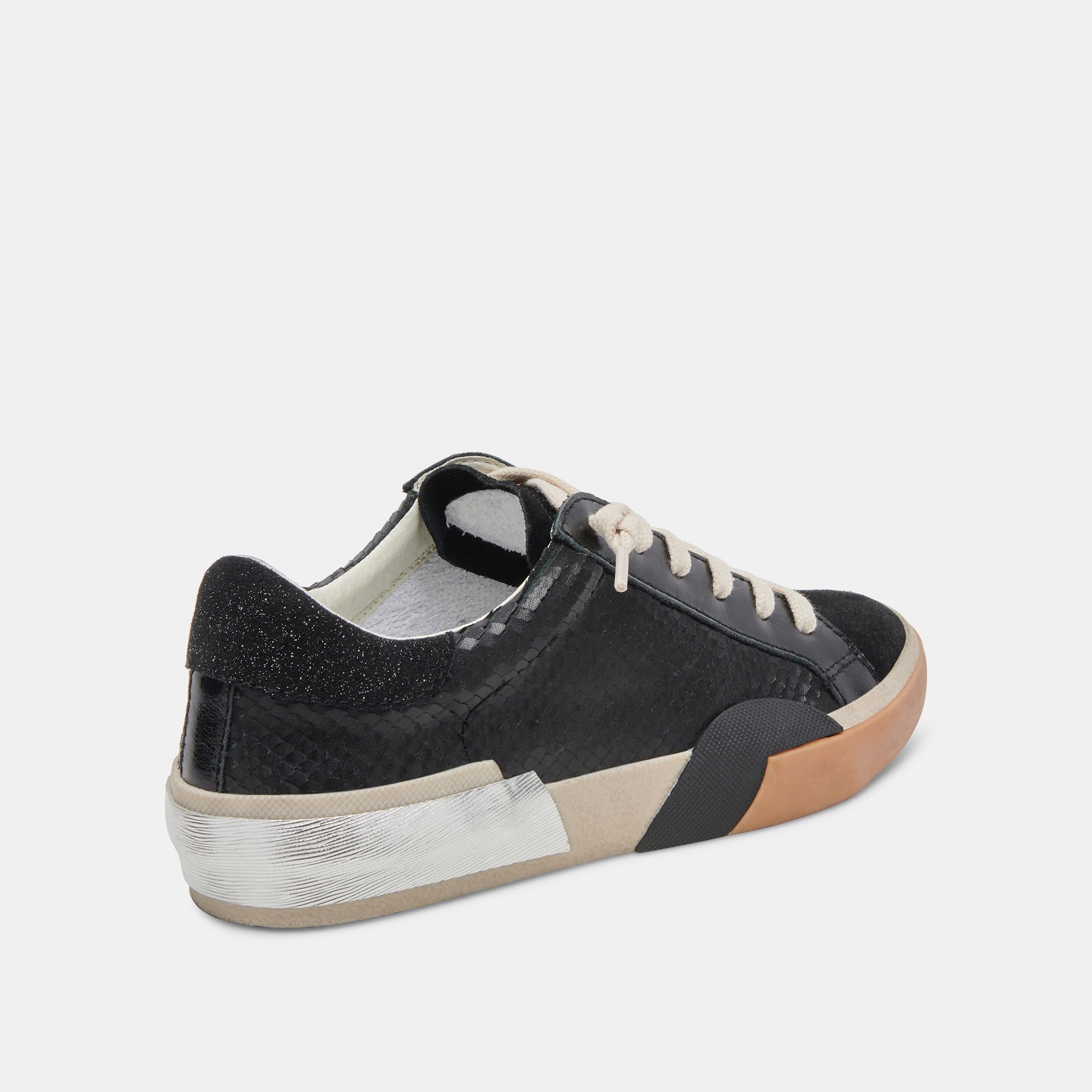 Dolce Vita SHOES | Zina Sneakers Onyx Embossed Leather | Women's Sneakers
 – Dolce Vita
