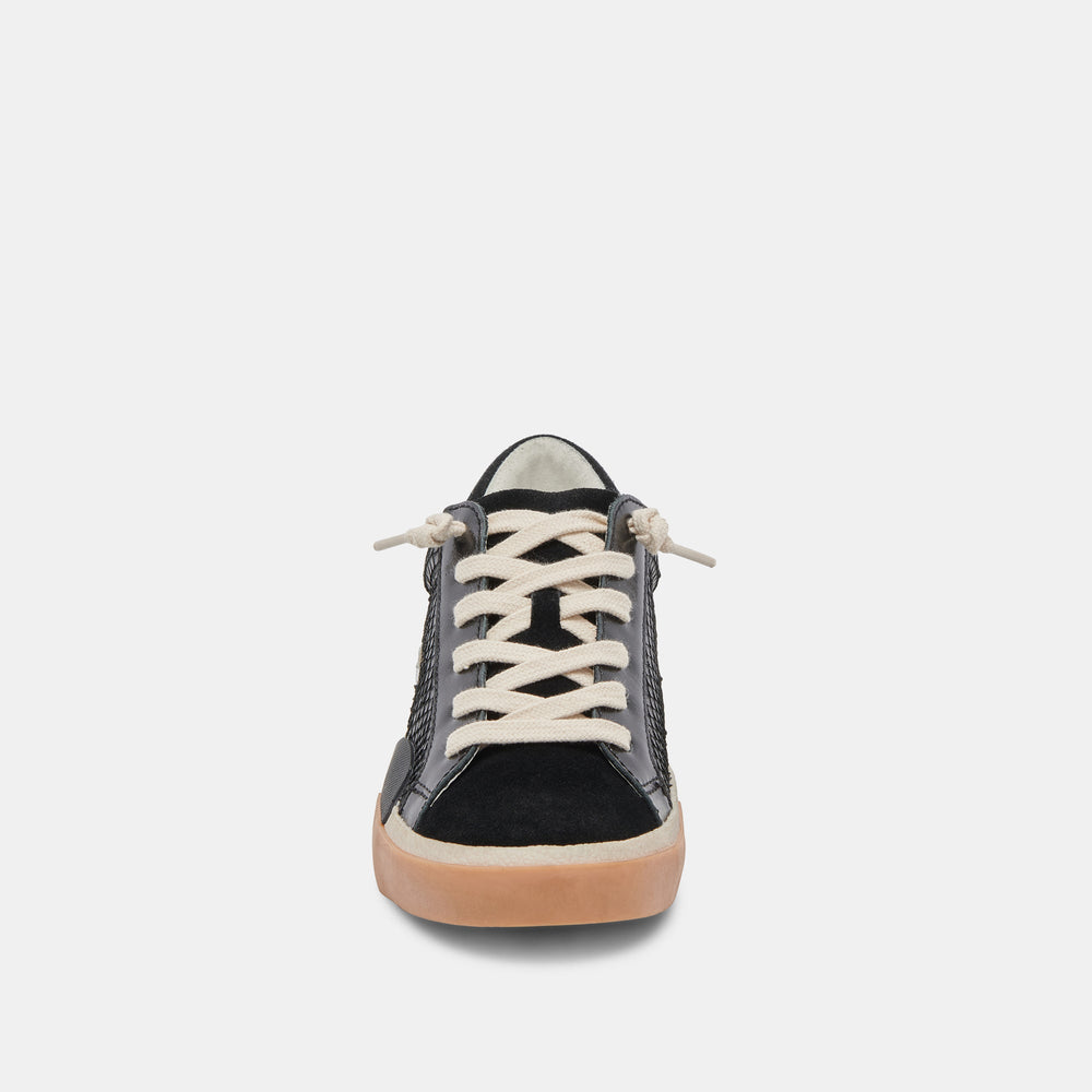 Dolce Vita SHOES | Zina Sneakers Onyx Embossed Leather | Women's Sneakers
 – Dolce Vita