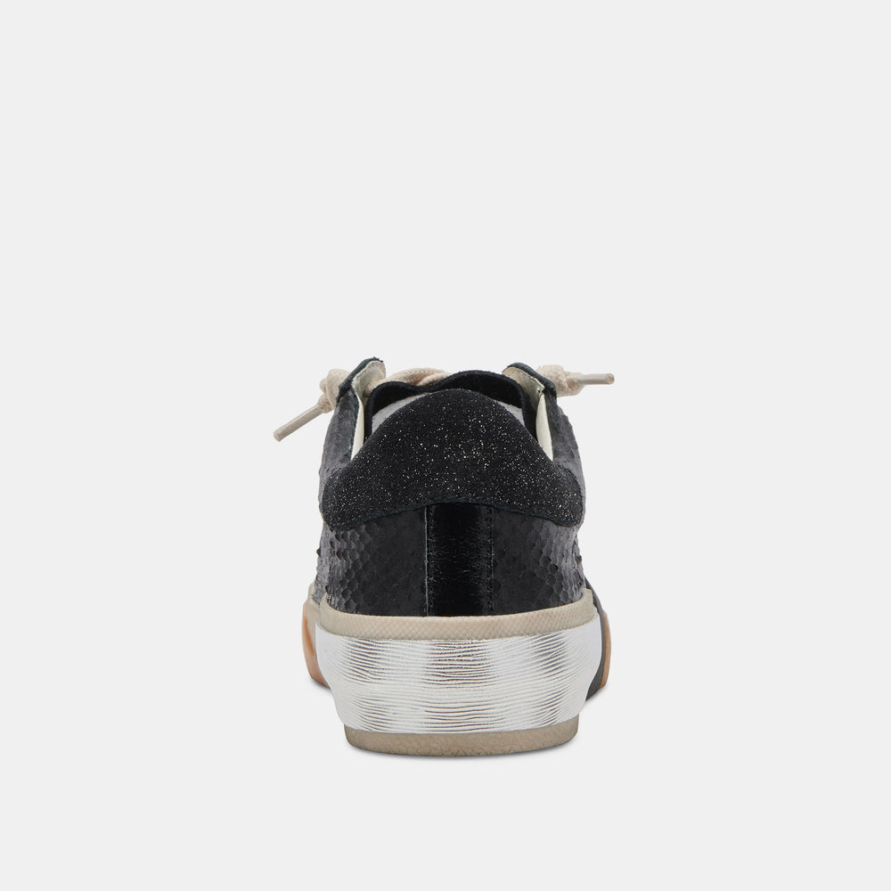 Dolce Vita SHOES | Zina Sneakers Onyx Embossed Leather | Women's Sneakers
 – Dolce Vita