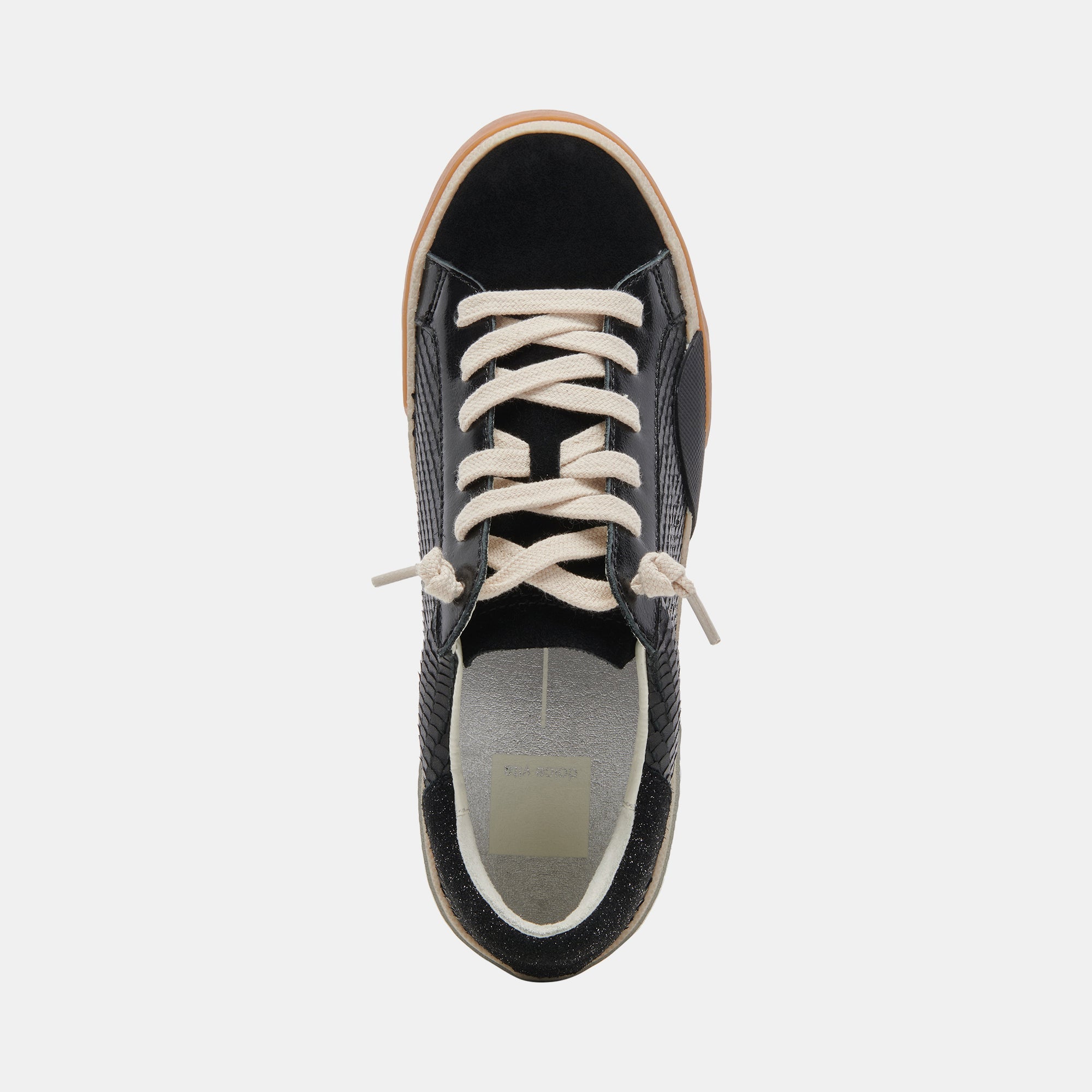 Dolce Vita SHOES | Zina Sneakers Onyx Embossed Leather | Women's Sneakers
 – Dolce Vita