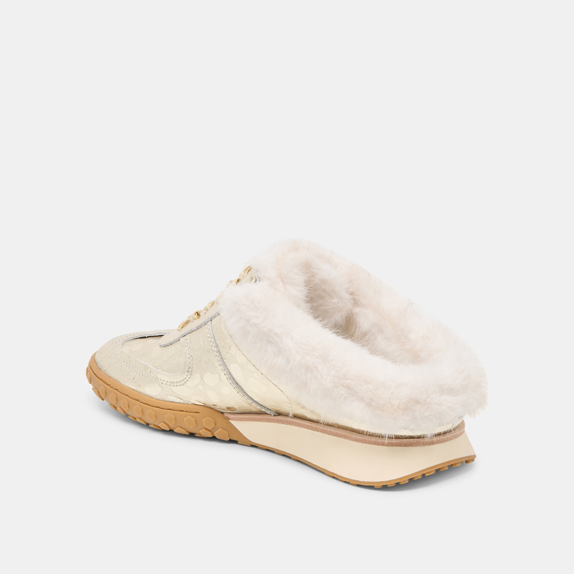 Dolce Vita SHOES | Izzey Plush Platinum Leather Sneakers